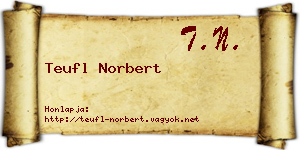 Teufl Norbert névjegykártya